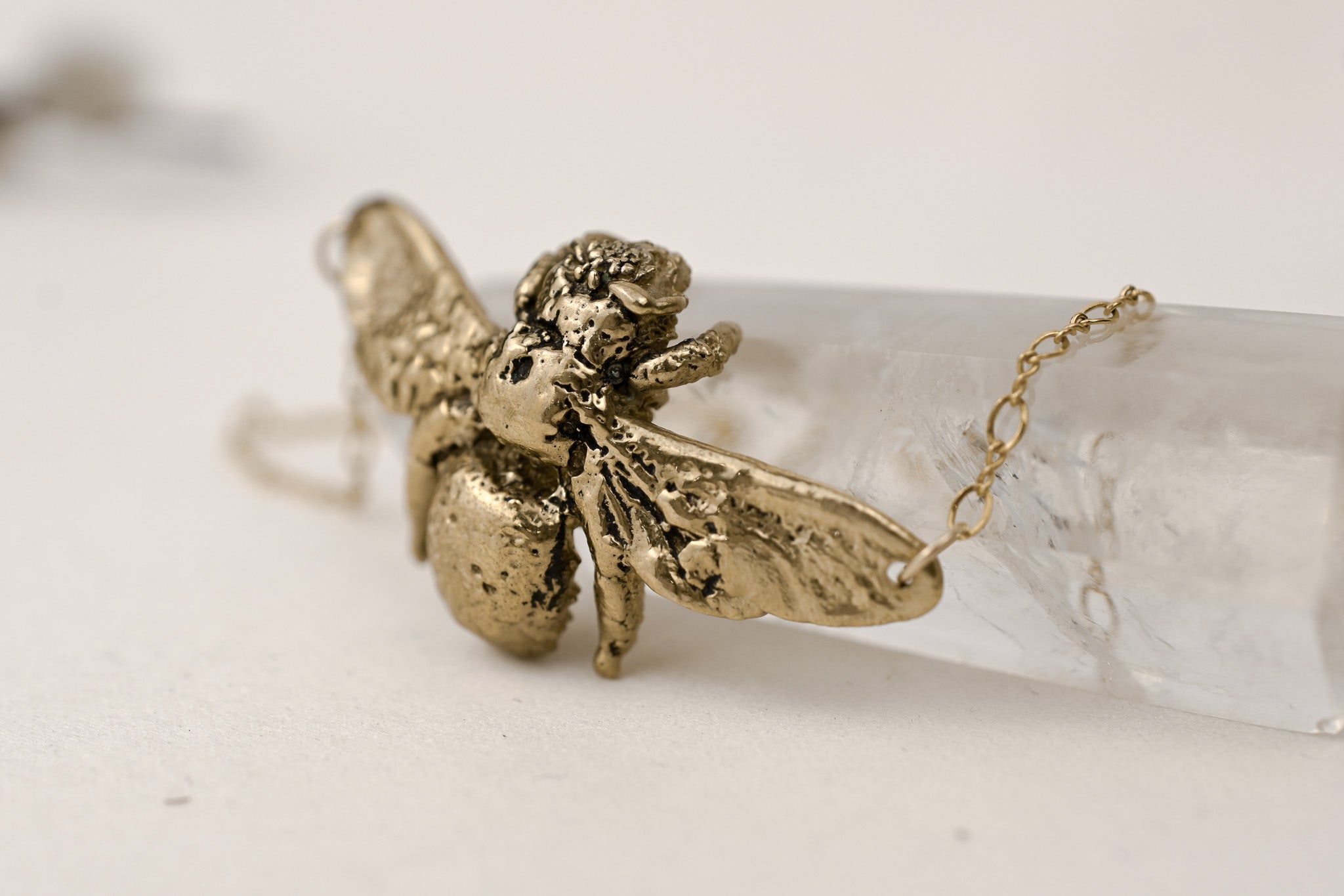 Bee Bronze Nature Cast Necklace | Victoria BC Jewelry | FLUX and