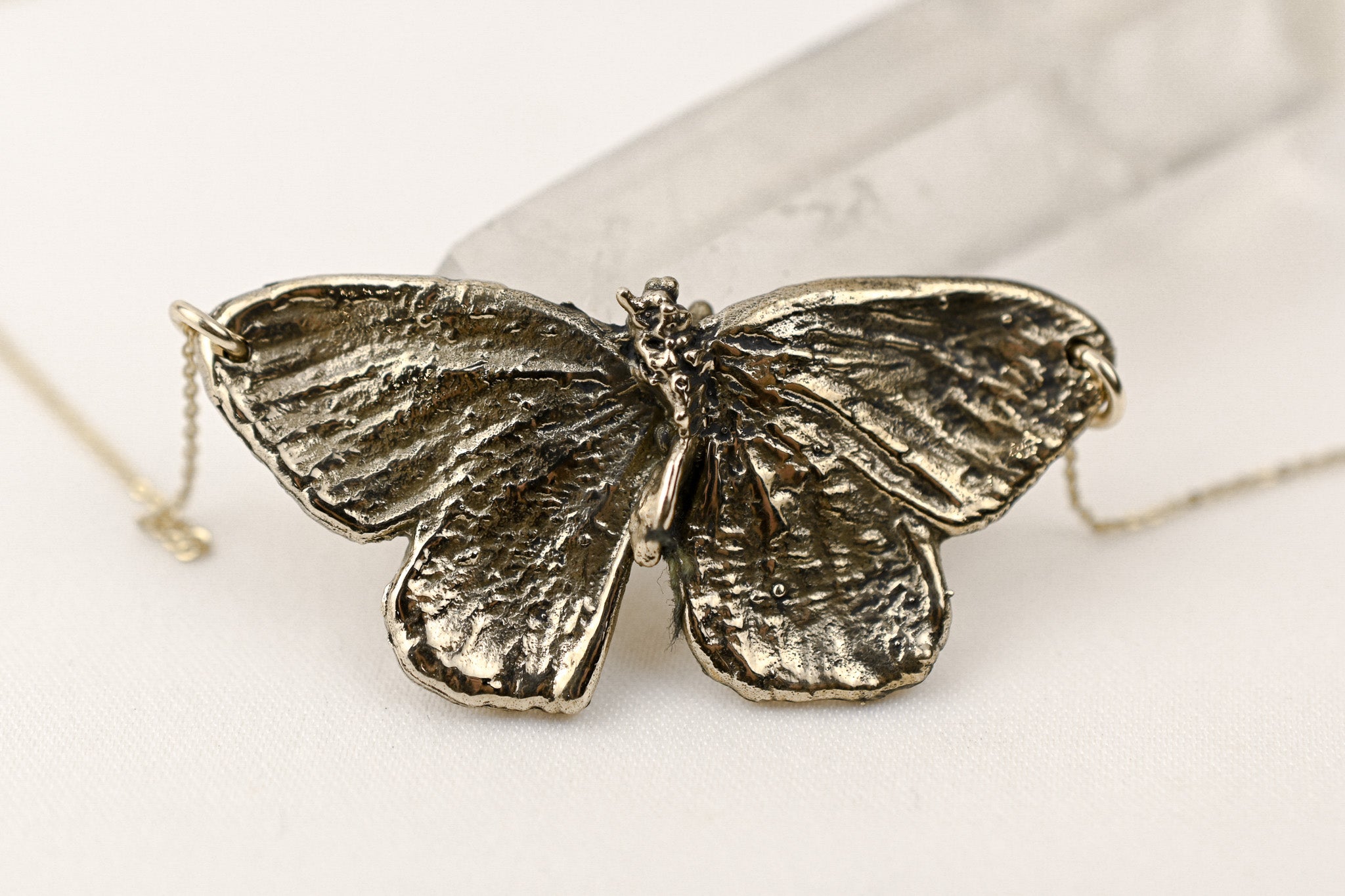 Butterfly Small Bronze Cast Necklace FLUX and STONE JEWELRY